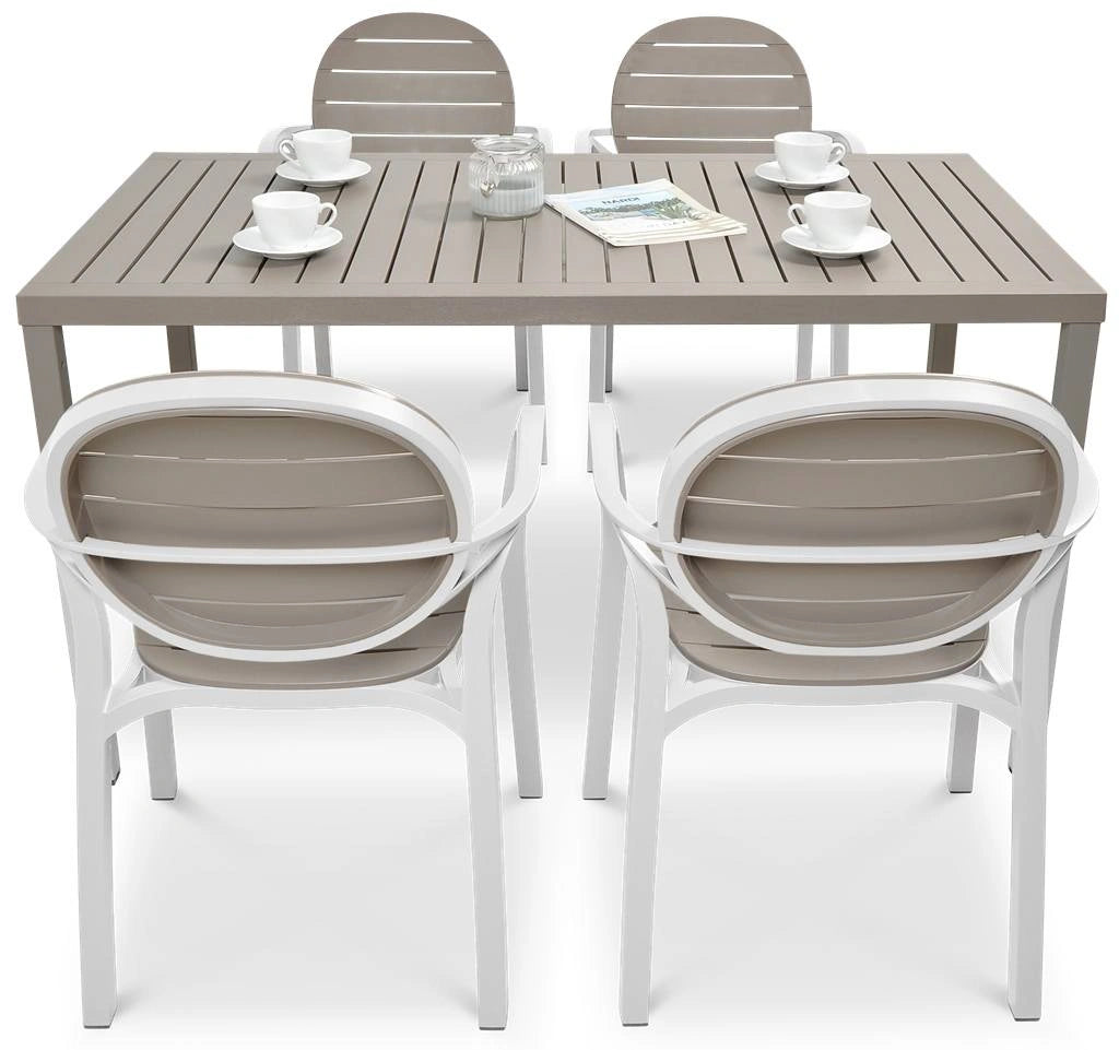 Comedor Palma - Cube Tortora/Bianco by Nardi