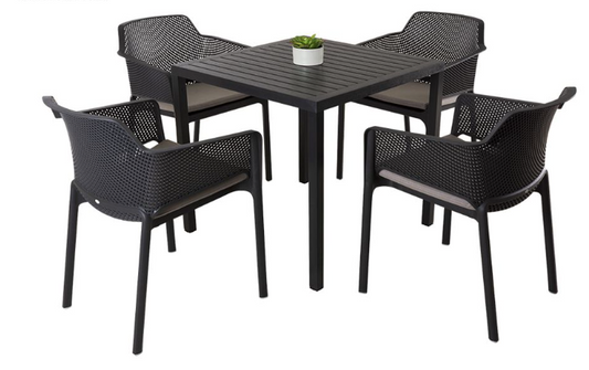 Comedor para exterior Net - Cube 80 antracite by Nardi