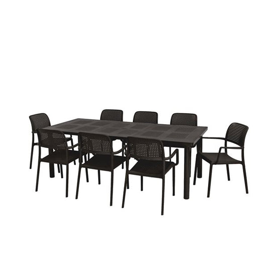 Comedor para exterior Bora - Libeccio antracite by Nardi