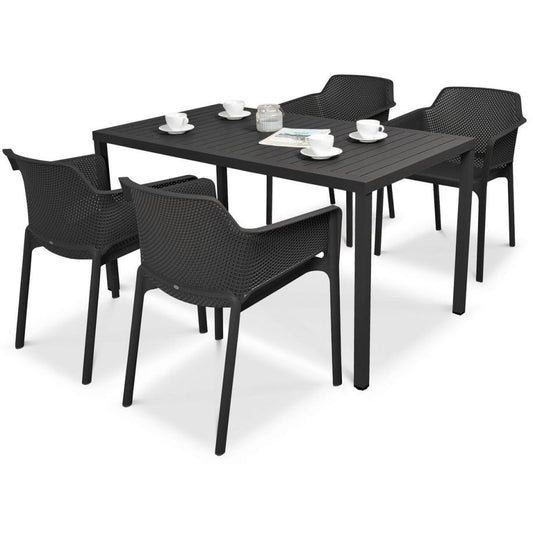 Comedor para exterior Net - Cube antracite by Nardi
