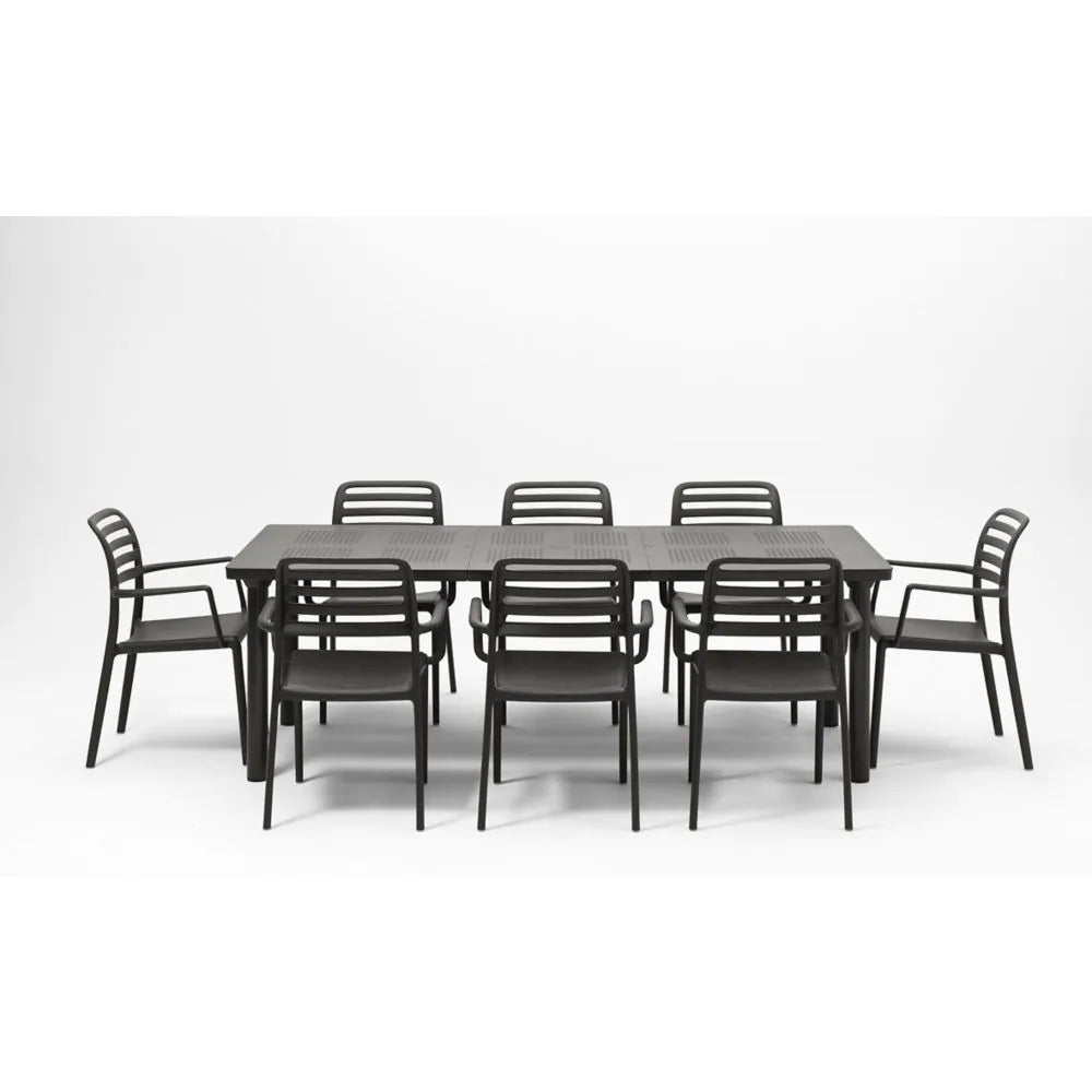 Comedor para exterior Costa - Libeccio antracite by Nardi