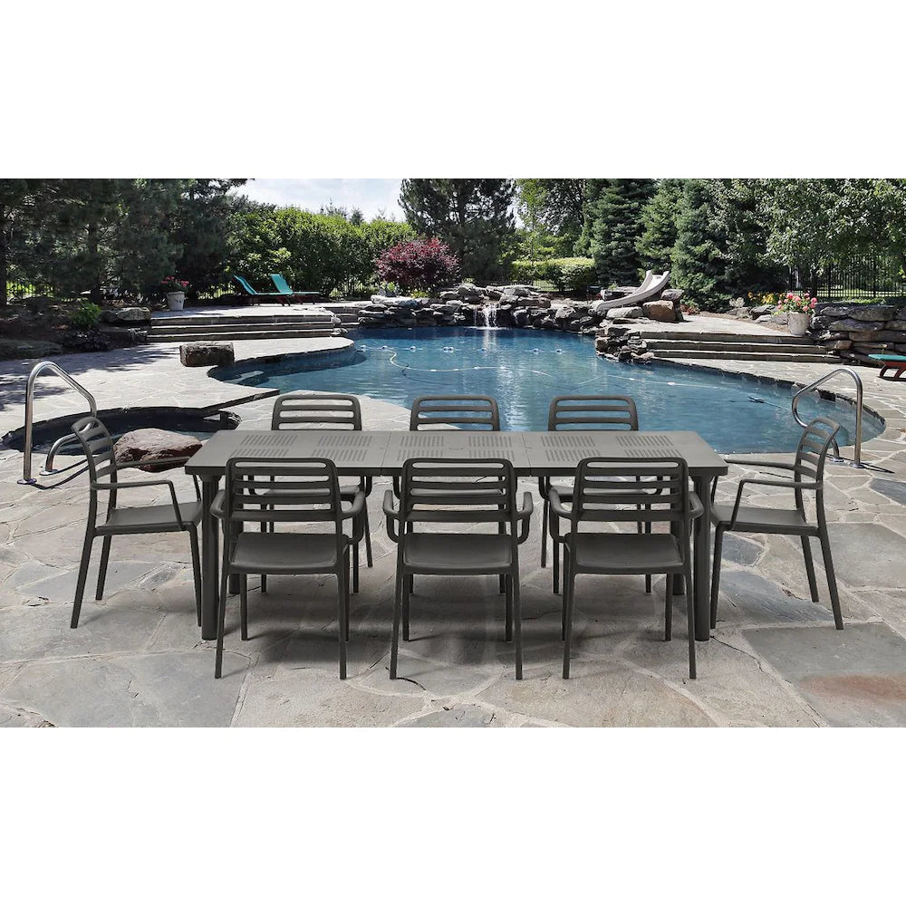 Comedor para exterior Costa - Libeccio antracite by Nardi