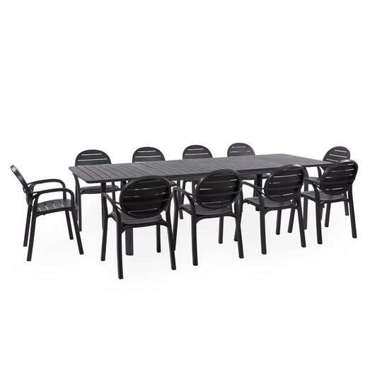 Comedor Alloro - Palma 210 Antracite by Nardi