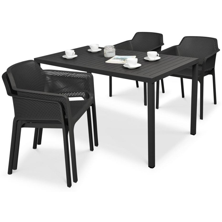 Comedor para exterior Net - Cube antracite by Nardi