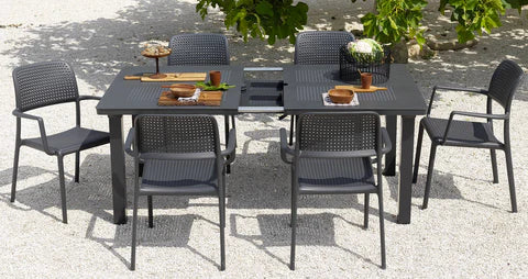 Comedor para exterior Bora - Libeccio antracite by Nardi