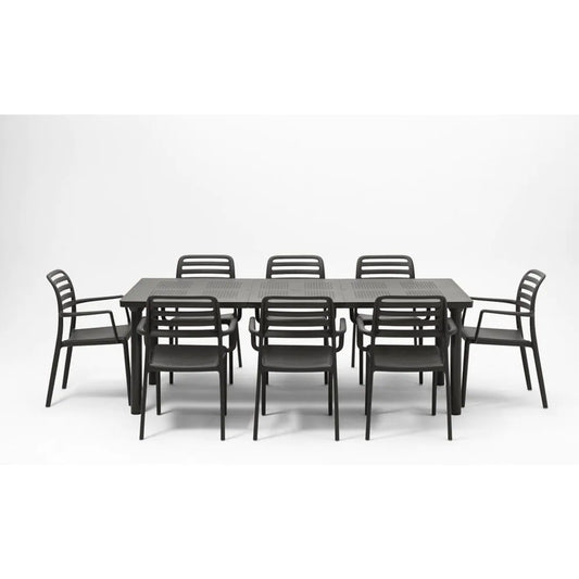 Comedor para exterior Costa - Libeccio antracite by Nardi